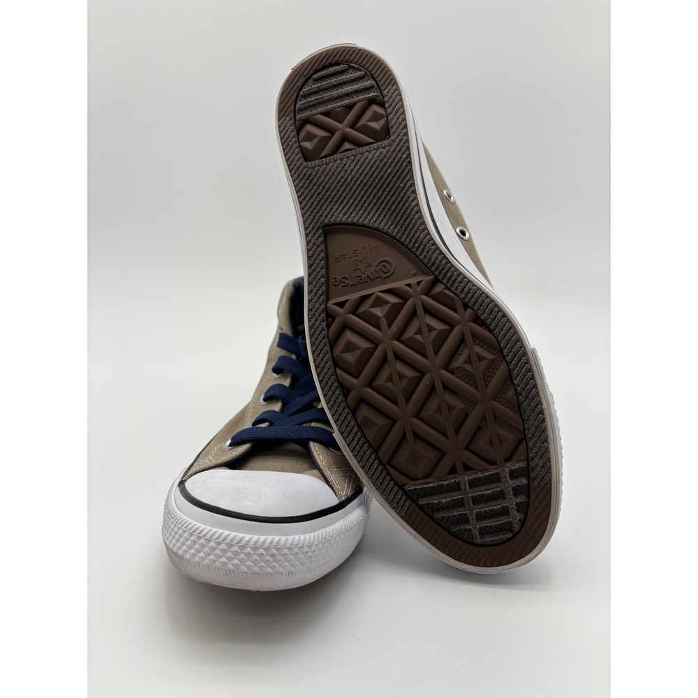 Converse High-Top Sneakers in Tan with Navy Accents - Picture 8 of 8